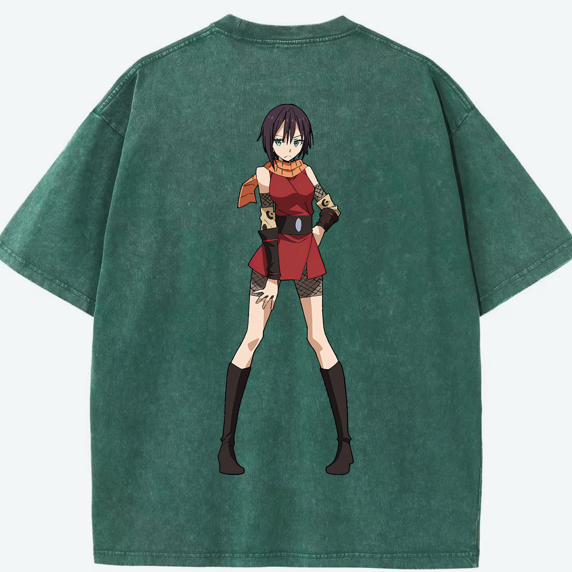 （画像用） 転スラ Regarding Reincarnated to Slime 綿100% ヴィンテージ風 半袖Tシャツ（背面プリント）